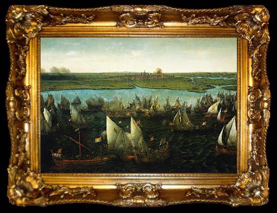 framed  Hendrik Cornelisz. Vroom Battle of Haarlemmermeer, 26 May 1573, ta009-2